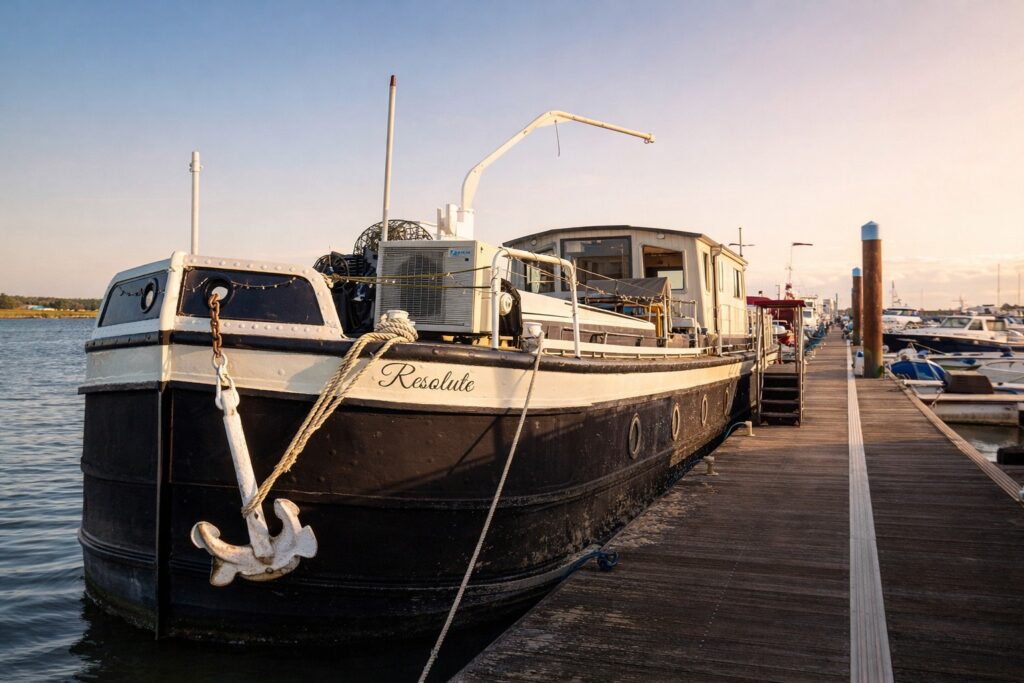 Preloved Floating Home – 3 Bedroom Liveaboard Houseboat – Humber Keel Barge for sale